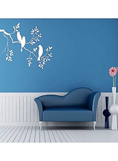 اشتري Birds And Leaves Wall Sticker White 116x52 سنتيمتر في مصر