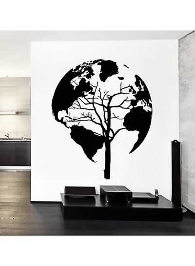 Buy Earth Design Wall Sticker Black 116x52cm in Egypt