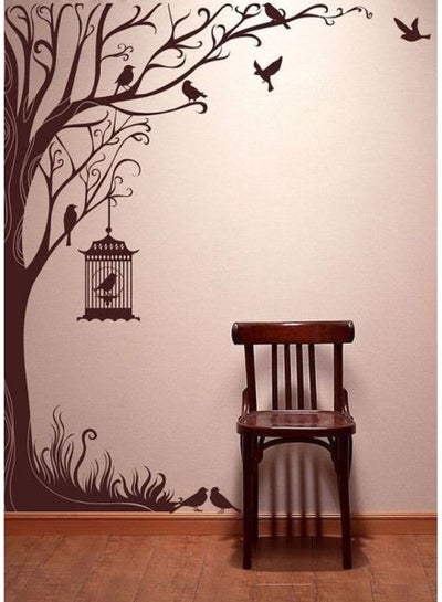 اشتري Tree Printed Wall Sticker Brown 60x45 centimeter في مصر