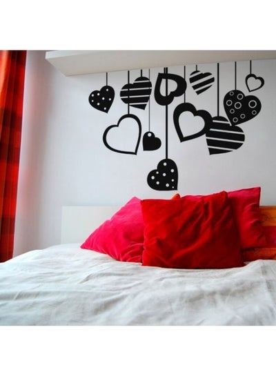 Buy Love Shaped Wall Sticker Black 80x120cm in Egypt