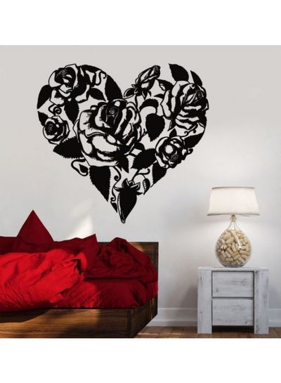 اشتري Love Shaped Wall Sticker Black 80x120 سنتيمتر في مصر