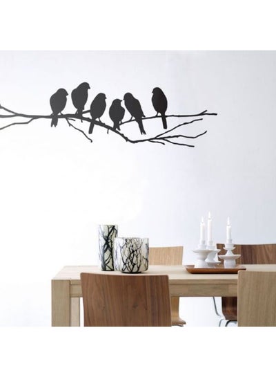 اشتري Birds On Tree Branchs Wall Sticker Black 100x105 سنتيمتر في مصر