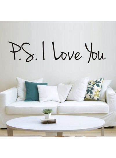 Buy Ps I Love You Wall Sticker Black 45x60cm in Egypt