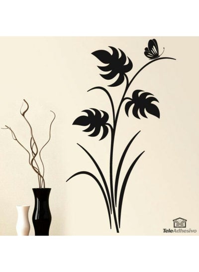 Buy Leaves 1 Wall Sticker Black 96x150cm in Egypt