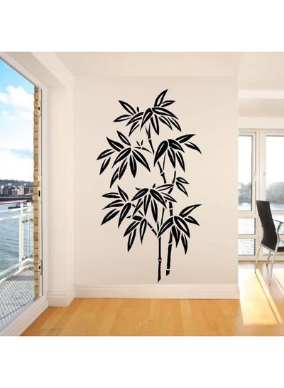 Buy Leaves 2 Wall Sticker Black 116x52cm in Egypt