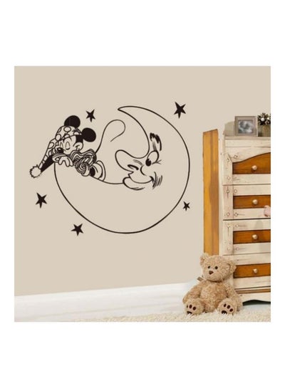 Buy Sleepy Mickey Wall Sticker Black 120x80cm in Egypt