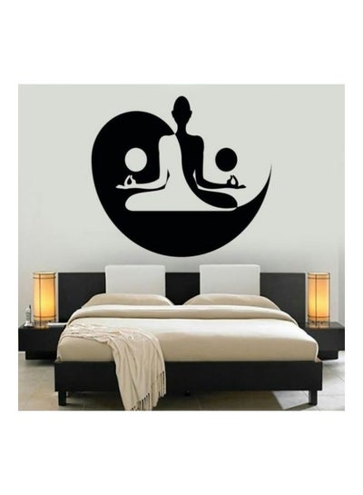 اشتري Yoga Harmony Wall Sticker Black 90x60 سنتيمتر في مصر