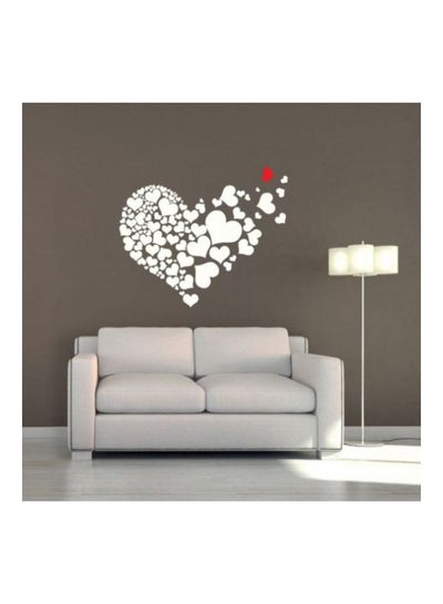 Buy Love Design Wall Sticker White 90x60cm in Egypt