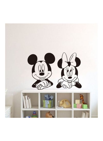 Buy Mickey And Minnie Wall Sticker Black 100x105cm in Egypt