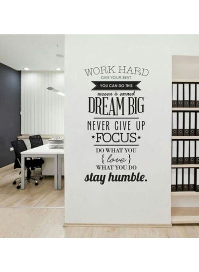 Buy Never Quit Wall Sticker Black 38x58cm in Egypt