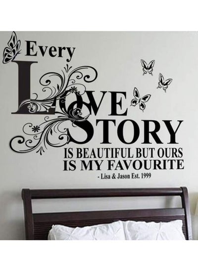 Buy Our Love Story Wall Sticker Black 100x105cm in Egypt