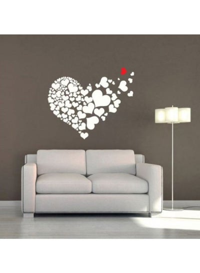 اشتري Vinyl Wall Sticker White/Red 60x45 centimeter في مصر