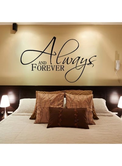 Buy Always And Forever Themed Wall Sticker Black 90x60cm in Egypt