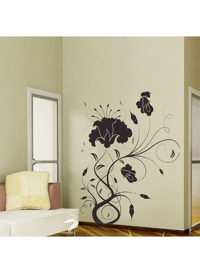 اشتري Roses On Leafs Wall Sticker Black 60x90 سنتيمتر في مصر