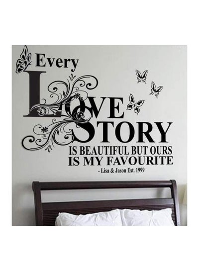 اشتري Our Love Story Wall Sticker Black 65x38 centimeter في مصر