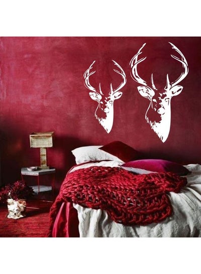 اشتري Deers Wall Sticker White 38x65 سنتيمتر في مصر