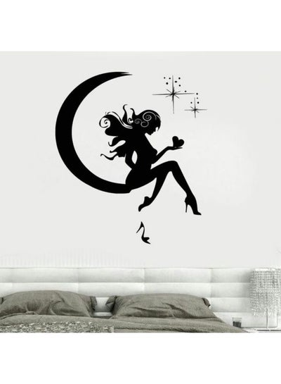 Buy Fairy Printed Wall Sticker Black 96x150cm in Egypt