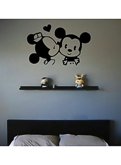 Buy Micky And Minnie 1 Wall Sticker Black 60 x90cm in Egypt