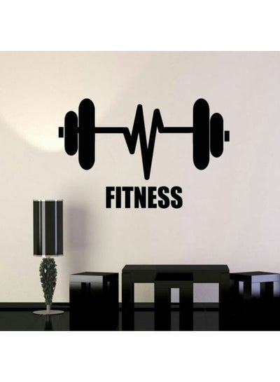 Buy Fitness Wall Sticker Black 96x150centimeter in Egypt