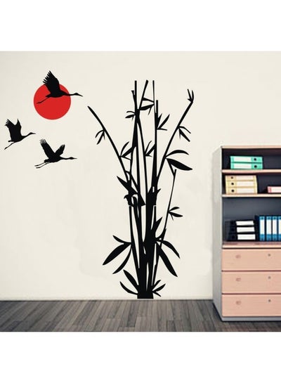 اشتري Birds And Leaves Wall Sticker Black 100x105 سنتيمتر في مصر