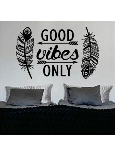 اشتري Good Vibes Only Wall Sticker Black 65x38 سنتيمتر في مصر