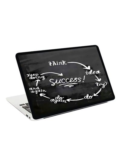 Buy The Way Of Success Printed Skin For 17-inch Laptop Black/White in Egypt