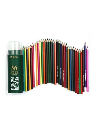 Buy 36-Piece Wooden Colour Pencil Multicolour in Egypt