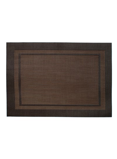 Buy 6-Piece Double Border Placemat Set Brown 46 x 32centimeter in Saudi Arabia