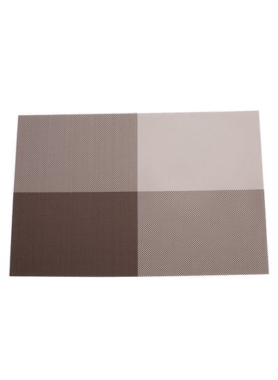 Buy 6-Piece Anti-Slip Placemat Set Brown/Grey 45 x 30centimeter in UAE