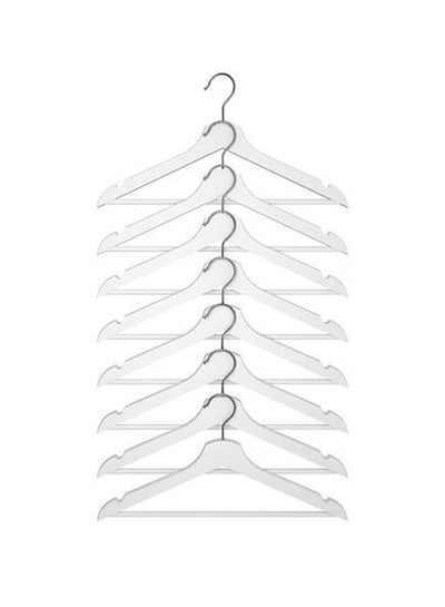 Buy 8-Piece Cloth Hanger White in UAE