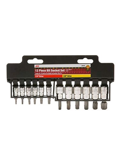 اشتري 12-Piece Torx Bit Socket Set Silver في السعودية