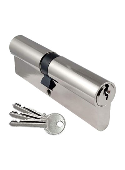 Buy Cylinder Door Lock Silver 70mm in Saudi Arabia