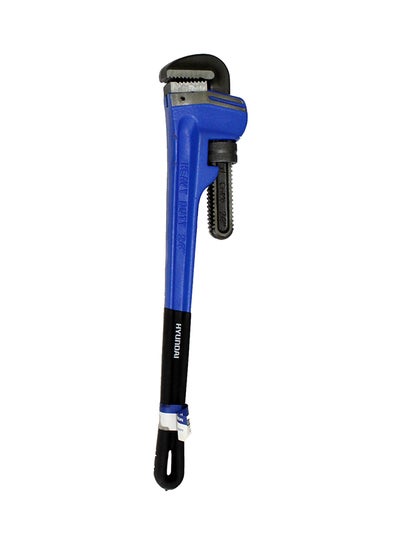 Buy Heavy Duty Straight Pipe Wrench With Rubber Grip Blue/Black 24inch in Saudi Arabia