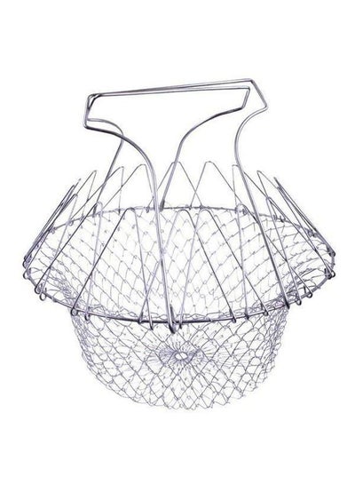 Buy Foldable Mesh Strainer Silver 1.5kg in UAE