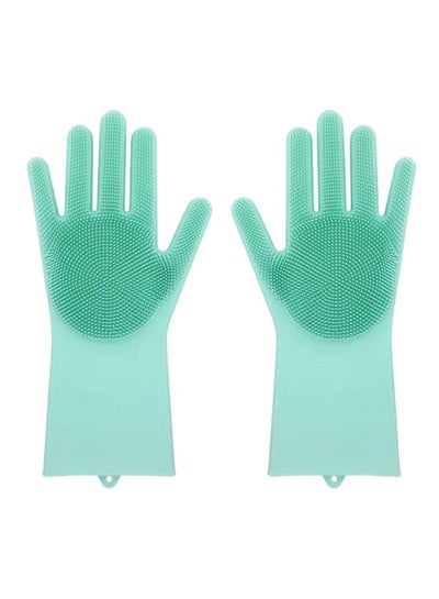 اشتري Silicone Household Cleaning Gloves لون أزرق في مصر