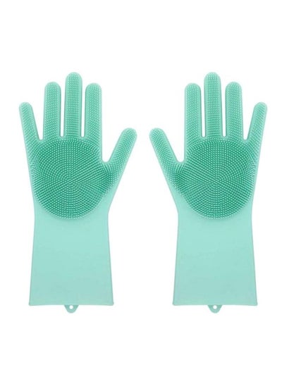 Buy Reusable Silicone Gloves Green in Saudi Arabia