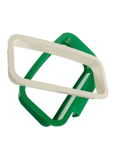 Buy Hanging Trash Garbage Bag Holder White/Green in UAE