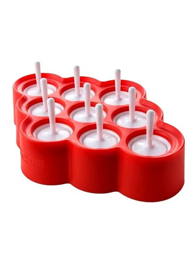 Buy 10-Piece Mini Pop Molds Red 10.2x6.7x2.1centimeter in Saudi Arabia
