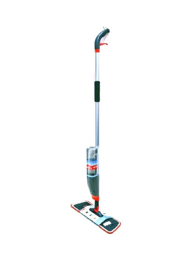 Buy Floor Cleaning Mop With Water Spray Silver/Green/Red in Saudi Arabia