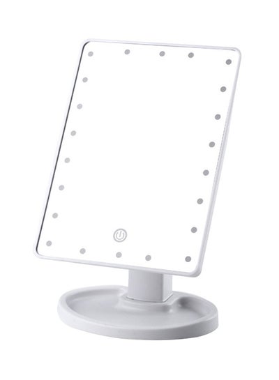 Buy 22 LED Light Square Multi-Function Makeup Mirror White in Egypt