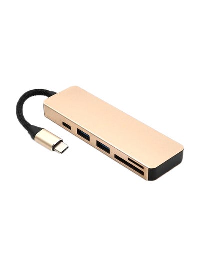 اشتري محول بمنفذ USB ذهب - أسود في الامارات