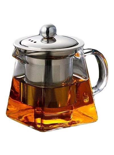Buy Tea Pot With Filter Clear 8.7x8.7x11.3centigram in UAE