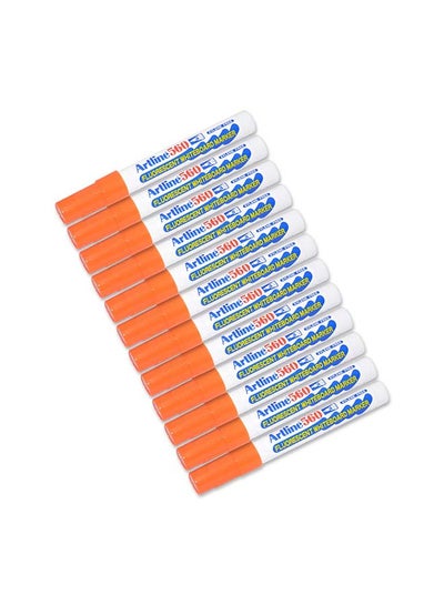 Buy 12-Piece White Board Marker Orange in UAE