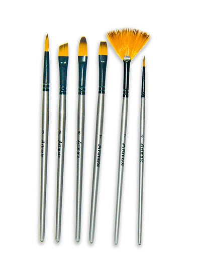 Buy 6-Piece Painting Brushes Set Multicolour in UAE