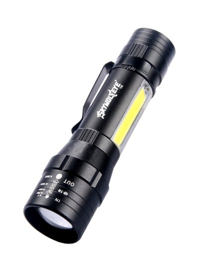 Buy 4 Mode T6+COB USB Rechargeable LED Flashlight Torch Black in UAE