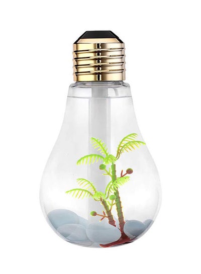 Buy LED Night Light Bulb Humidifier Silver/Gold 400 ml in Egypt