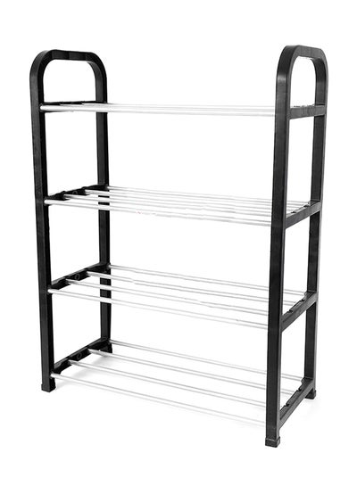 Buy 4 Layer Shoe Rack Black 40x19x56cm in UAE