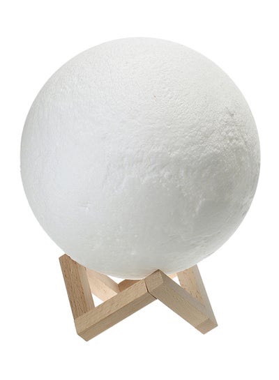 Buy 3D Printing 16 Colours Moon Lamp White 17.5x15.5x15.5cm in UAE