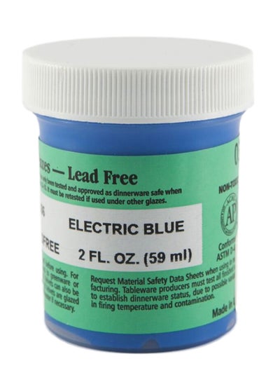 Buy Velvet Underglaze Lead Free Paint Electric Blue in UAE