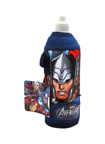 اشتري Avengers Water Bottle With Cover Blue/Silver في مصر